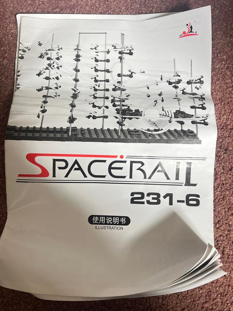 Spacerail 231-6 knutselset knikkerbaan, Overige thema's, Meerkleurig, Ophalen of Verzenden, Zo goed als nieuw
