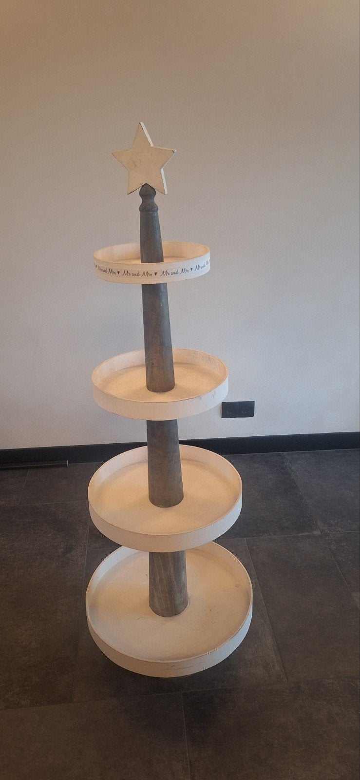 140h cm x 50br cm.!! Decoratieve / kerst / wedding etagère m, Ophalen, Hout, Gebruikt, Landelijk