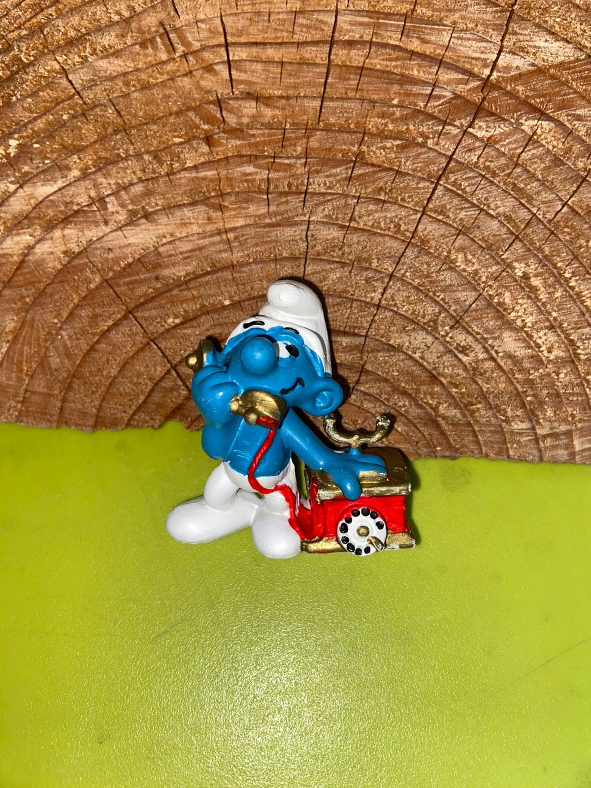 Smurfen smurf met telefoon, Verzamelen, Ophalen of Verzenden, Gebruikt