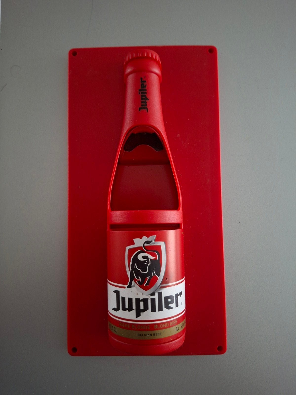Jupiler Flesopener met Magneet - Wandmontage, Verzenden, Gebruikt, Flesopener, Jupiler