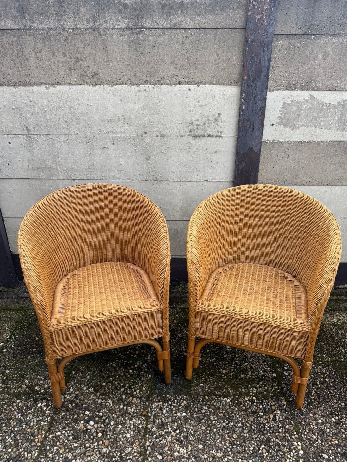 Twee rotan stoelen - in nette staat, Ophalen, Twee, Bruin, Riet of Rotan