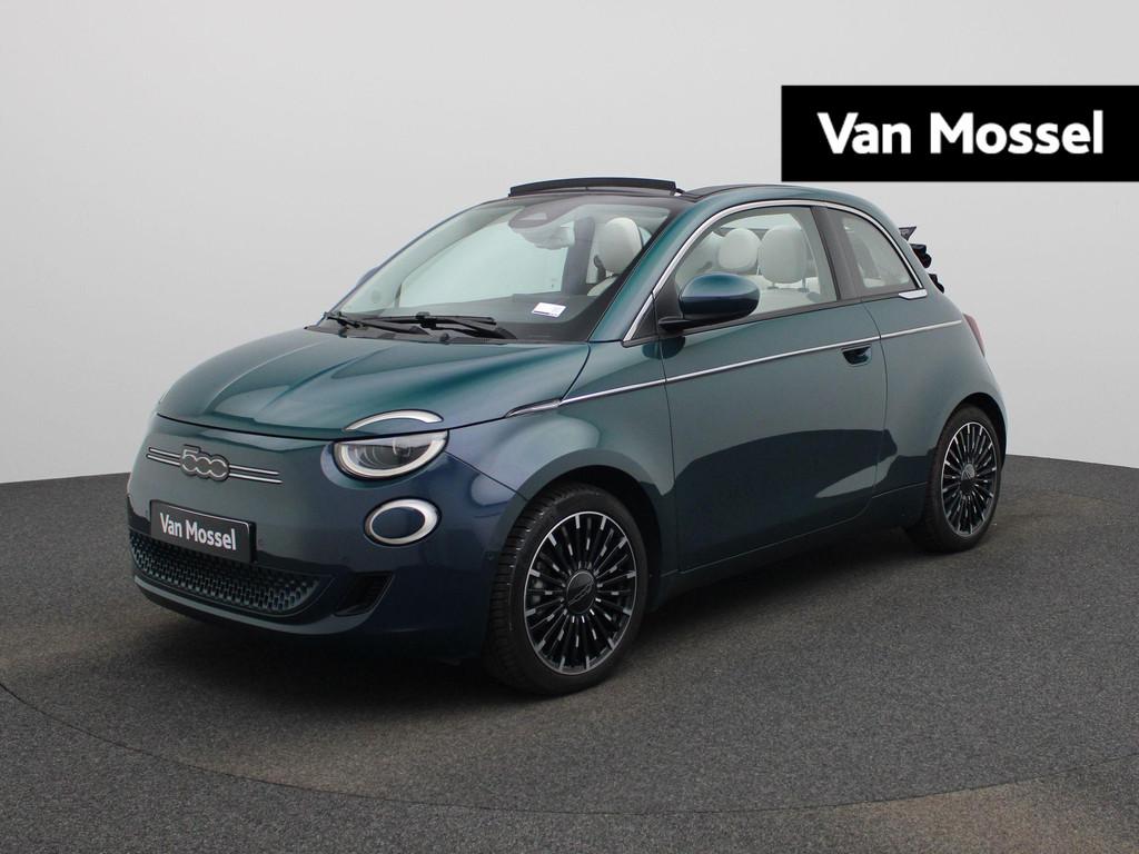 Fiat 500C 500e 42 kWh La Prima | APPLE CARPLAY - ANDROID AUT, 12 maanden, Stof, Gebruikt, 118 pk