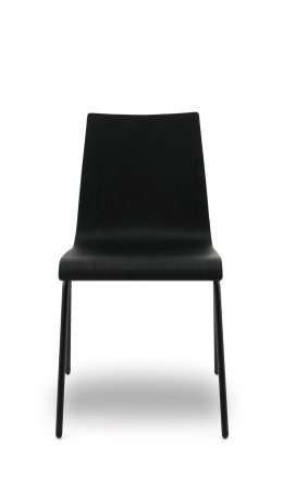 Plywood chair black / naturel oak (eetkamerstoel / kantine), VST, Zwart, Nieuw, Ophalen of Verzenden