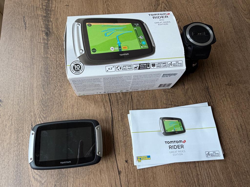 TomTom Rider 410 Great Rides Edition - Motor Navigatie, Ophalen of Verzenden, Zo goed als nieuw