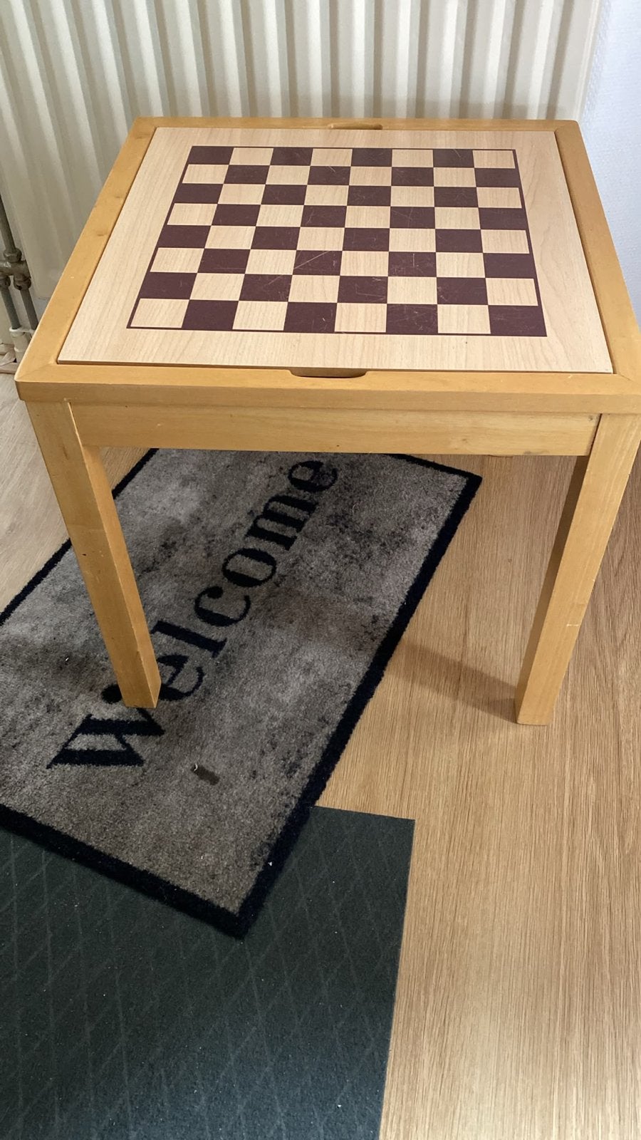 Dam- en schaaktafel met complete sets, Een of twee spelers, Ophalen of Verzenden, Gebruikt