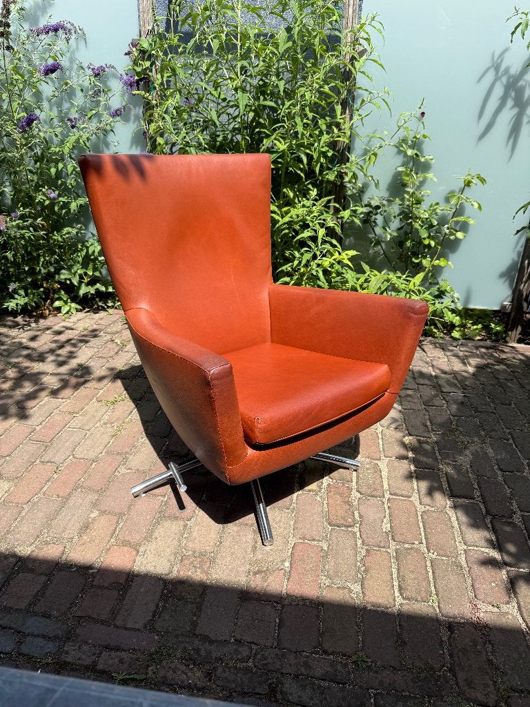 Label Foxx?? fauteuil in mooie staat, draaibaar, kantelbaar, Huis en Inrichting, Fauteuils, Ophalen, Gebruikt, Dutch Design Vintage Montis. Gerard van de Berg Loungen