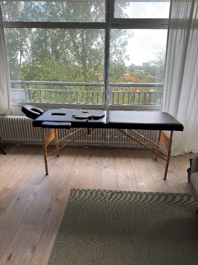ZENGROWTH Massagetafel Economy Flat Zwart, Ophalen, Zo goed als nieuw, Massagetafel