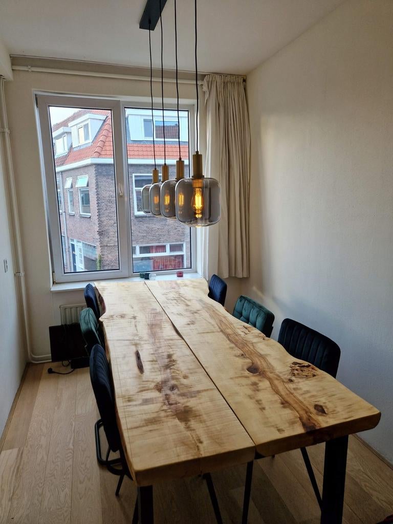 Massieve Kastanje Houten Tafel - Robuust en Stijlvol, Ophalen, 100 tot 150 cm, Eikenhout, 200 cm of meer