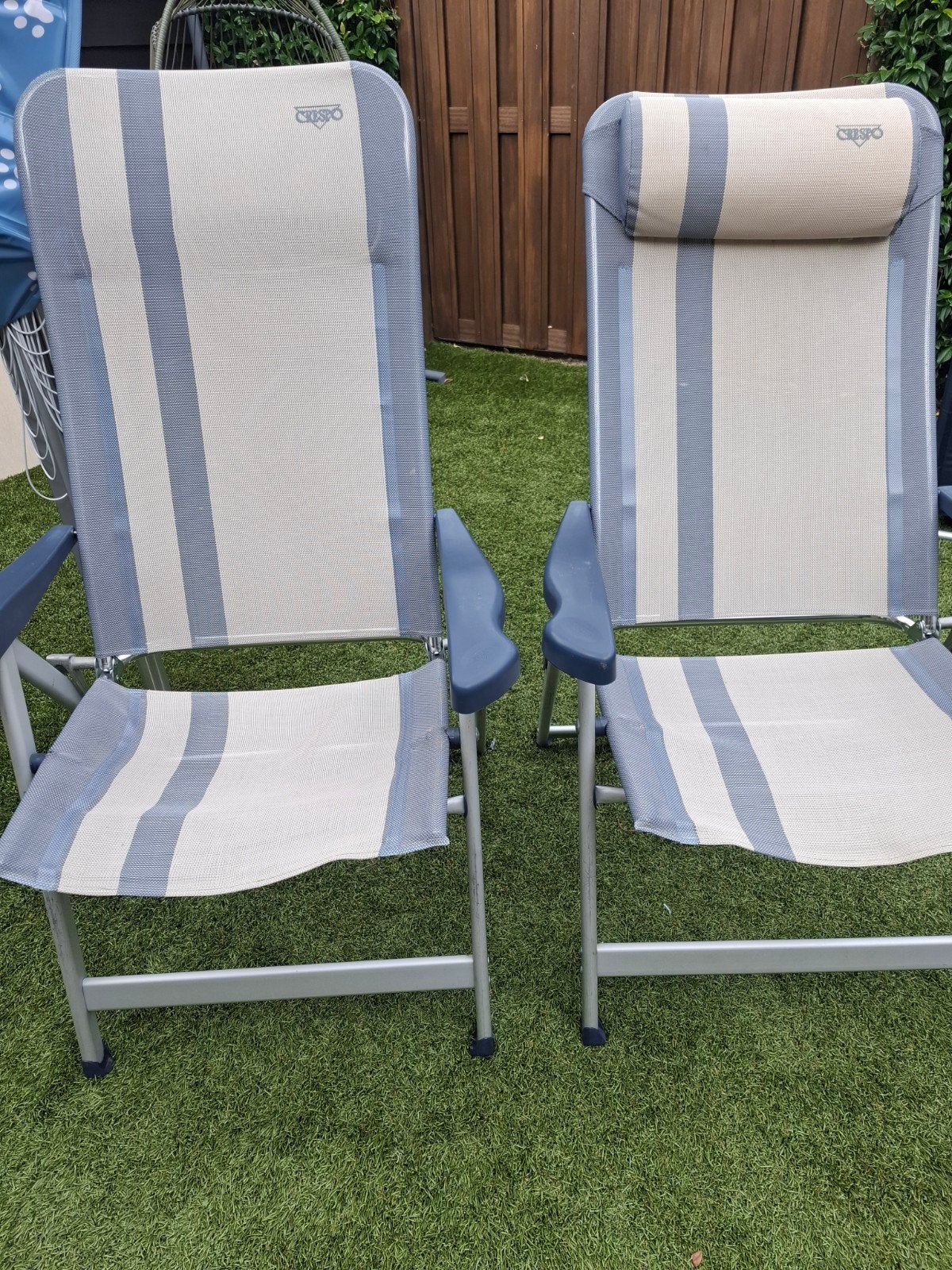 crespo campingstoelen 2x, Caravans en Kamperen, Ophalen, Gebruikt, Campingstoel