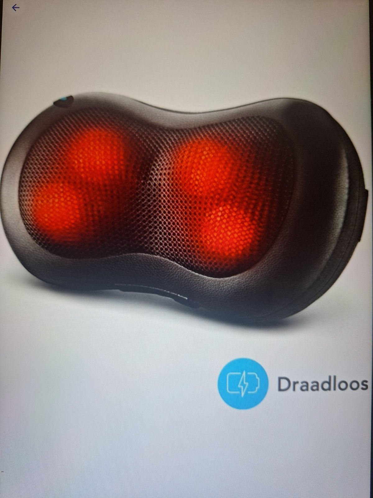 Draadloos Shiatsu Massage kussen, Ophalen of Verzenden, Massagestoel of Kussen