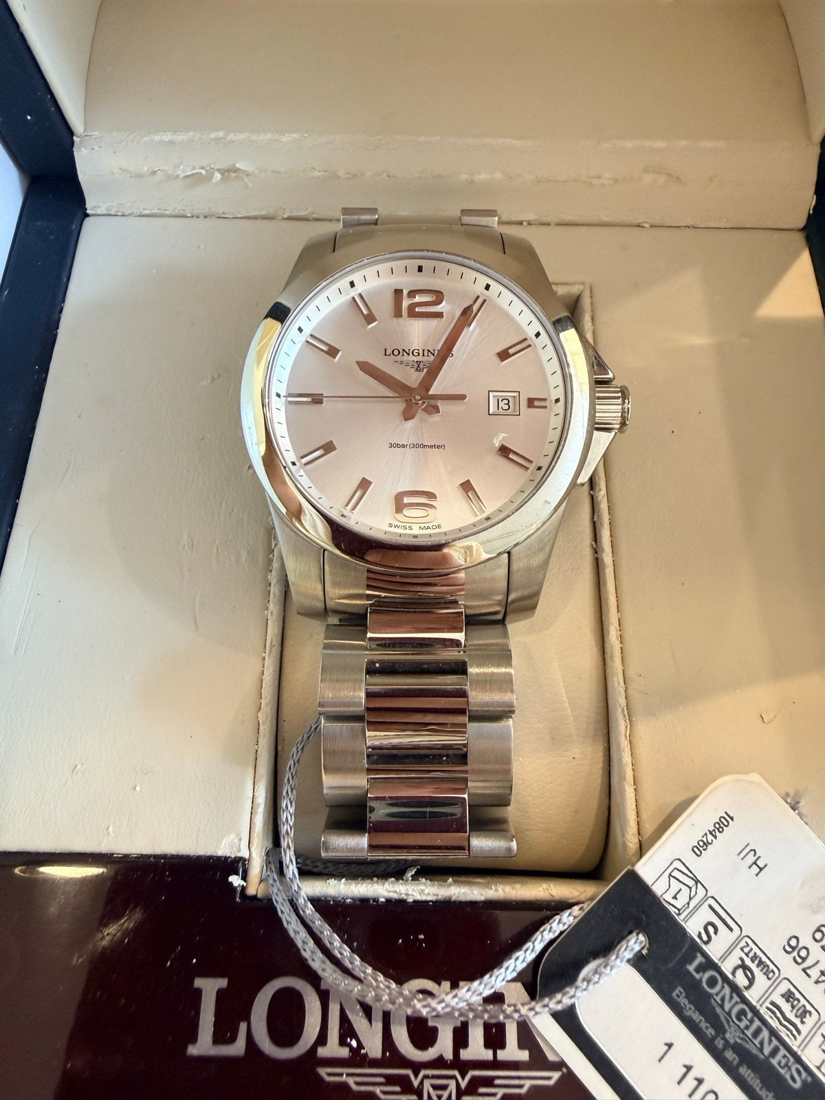 Longines Conquest Herenhorloge - Nieuw, Sieraden, Tassen en Uiterlijk, Armbanden, Ophalen, Nieuw, Zilver, Staal