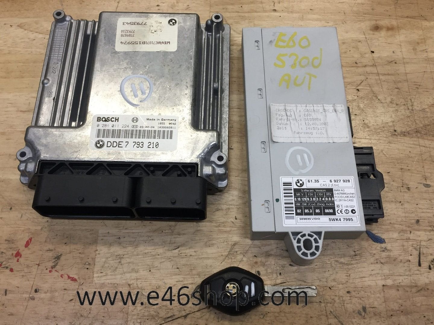 ECU DDE BMW E60 530D met cas en sleutel, Auto-onderdelen, Gebruikt, -, -, Ophalen of Verzenden