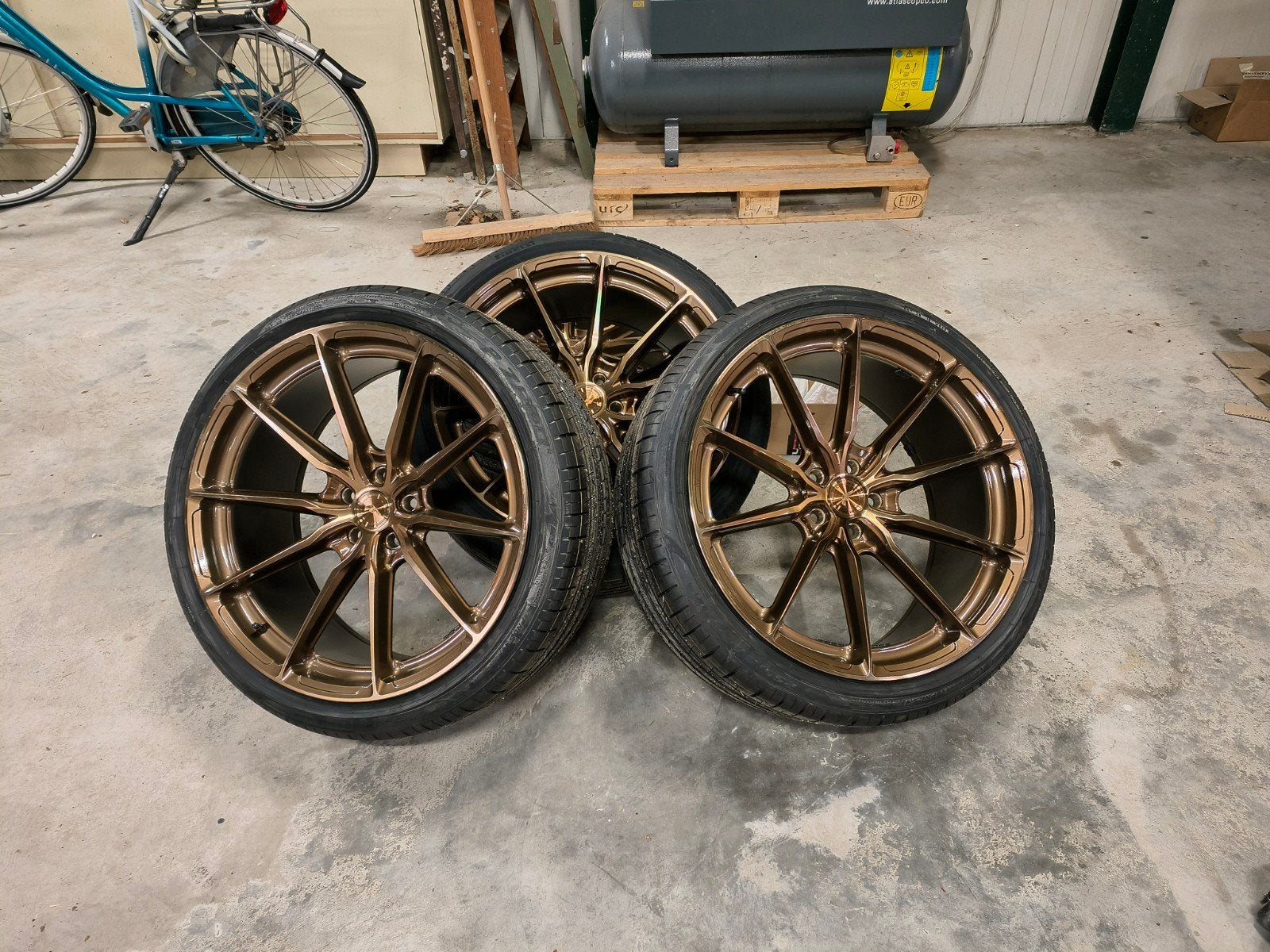 JR37 velgen met banden 21inch 5x112 ET35 9,5J, Ophalen, Gebruikt