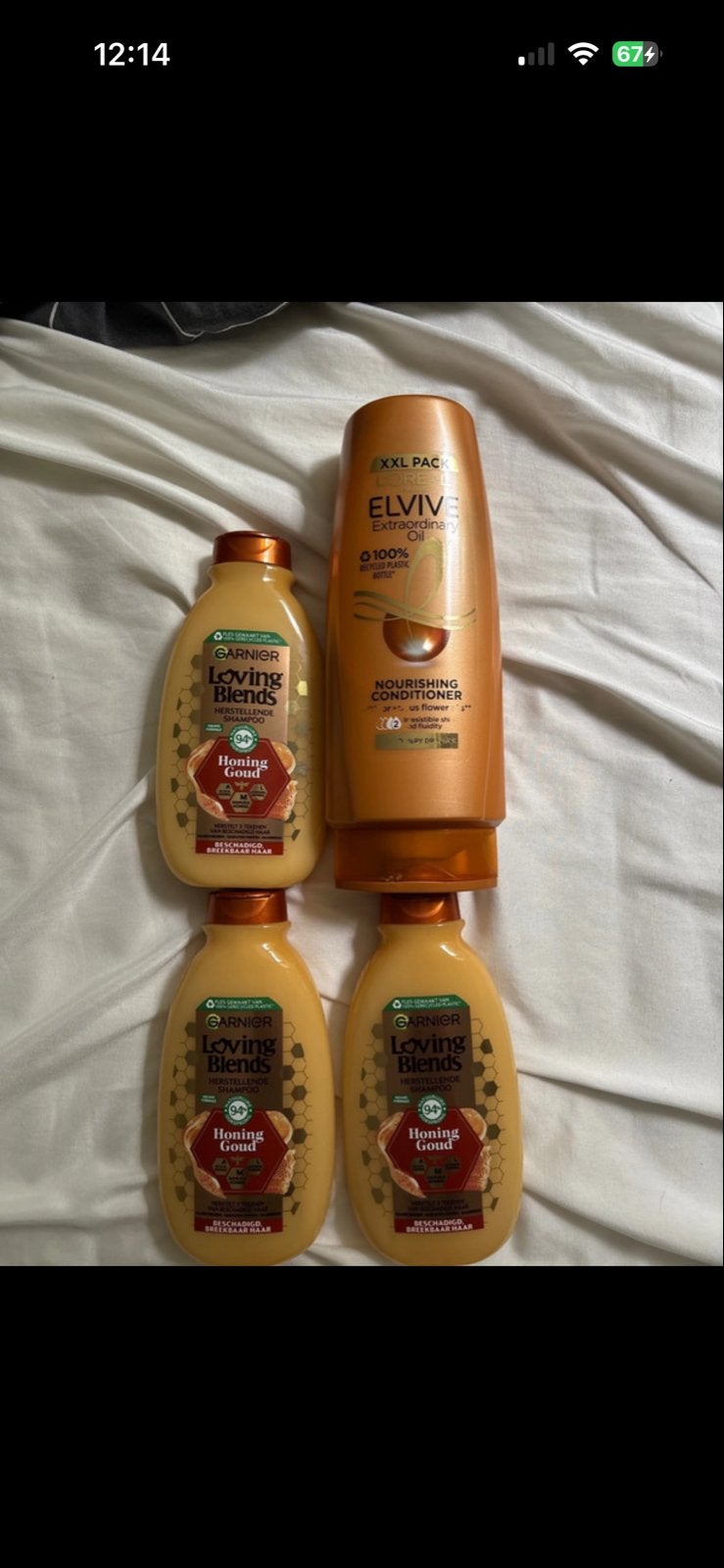 Nieuwe Garnier Loving Blends Honing Goud Shampoo & Elvive Co, Ophalen of Verzenden, Nieuw, Shampoo of Conditioner