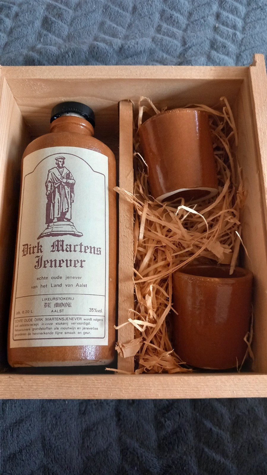 Dirk Martens Genever Kistje met Kruikje en Pulletjes, Ophalen of Verzenden, Gebruikt