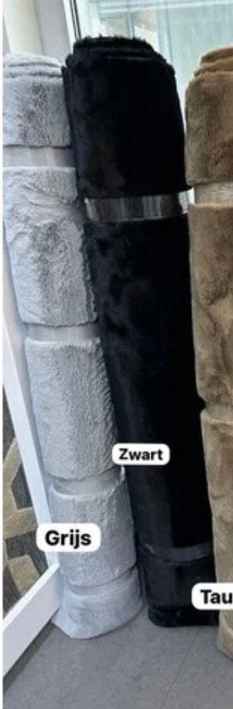 Partij Nieuwe  Fluffy Tapijten - Outlet Rotterdam 160x230cm, Ophalen, ., Zwart, 150 tot 200 cm