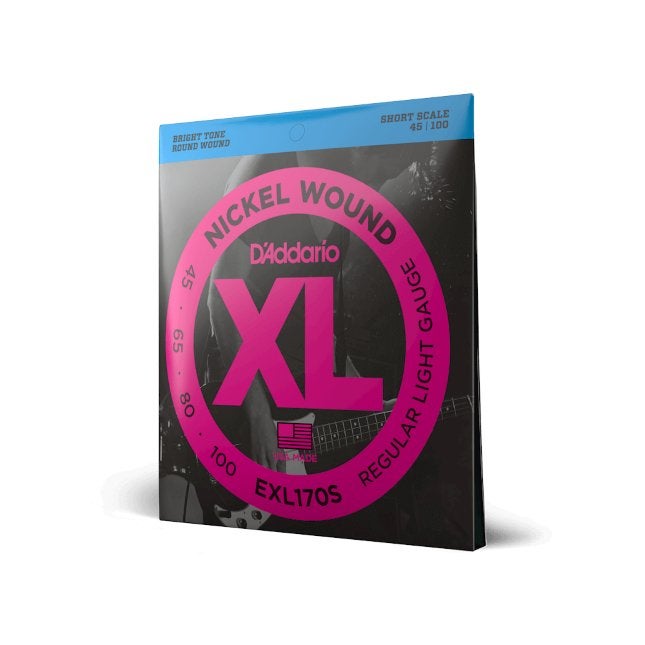 D'Addario EXL170S Short Scale basgitaar snarenset, ., Nieuw, ., .