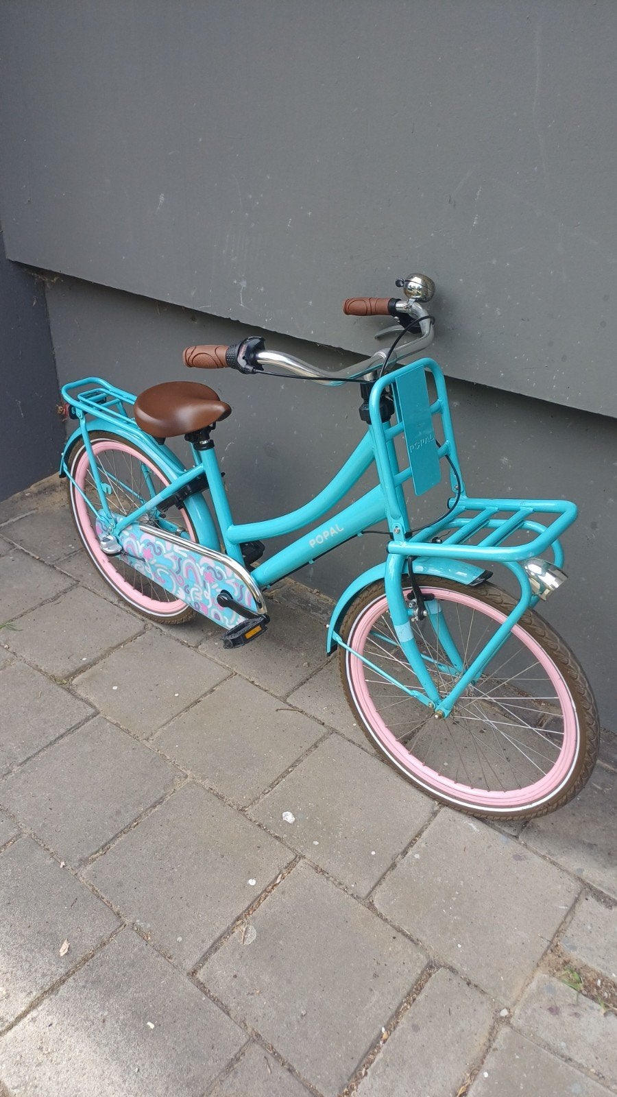 Popal 22 inch transportfiets Blauw/Roze 3 versnellingen, Ophalen