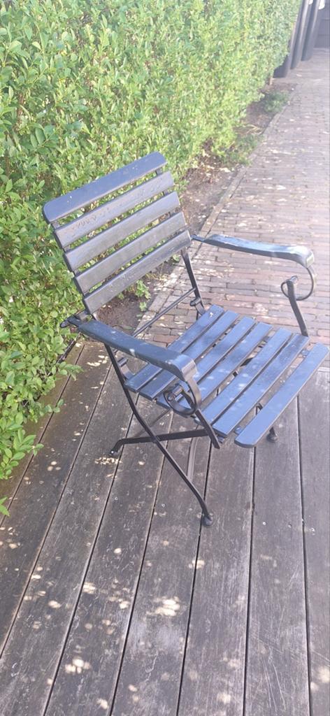 Zware kwaliteit Bistro set., Ophalen, Gebruikt, Metaal, Inklapbaar