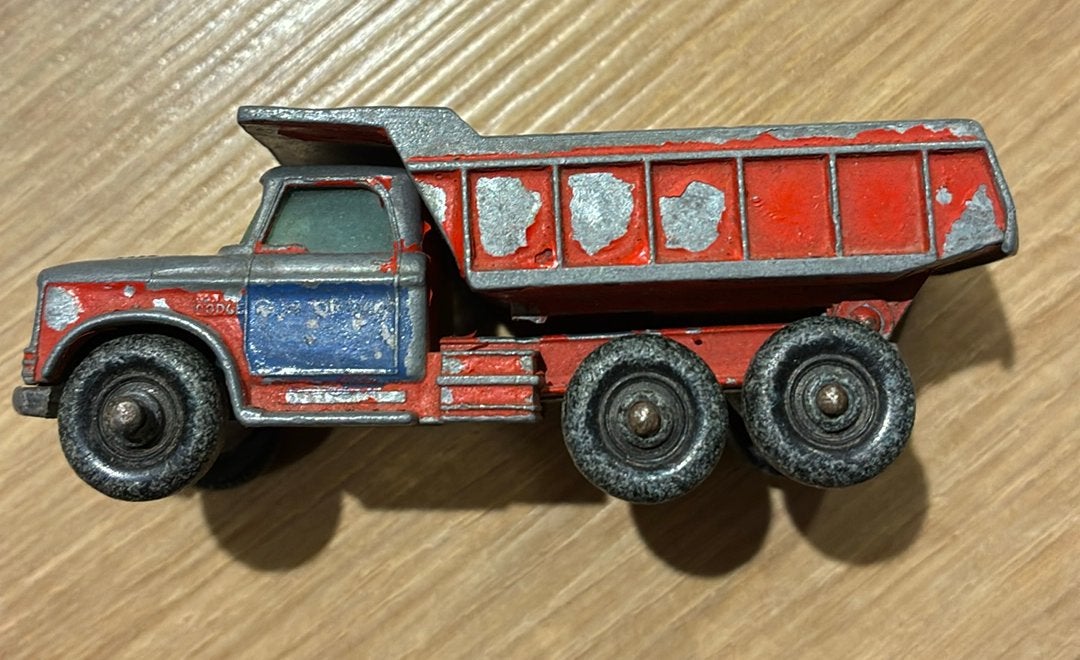 Kleine gebruikte Dumper truck matchbox lesney nr 48 Eng., Gebruikt, -, Ophalen of Verzenden, -