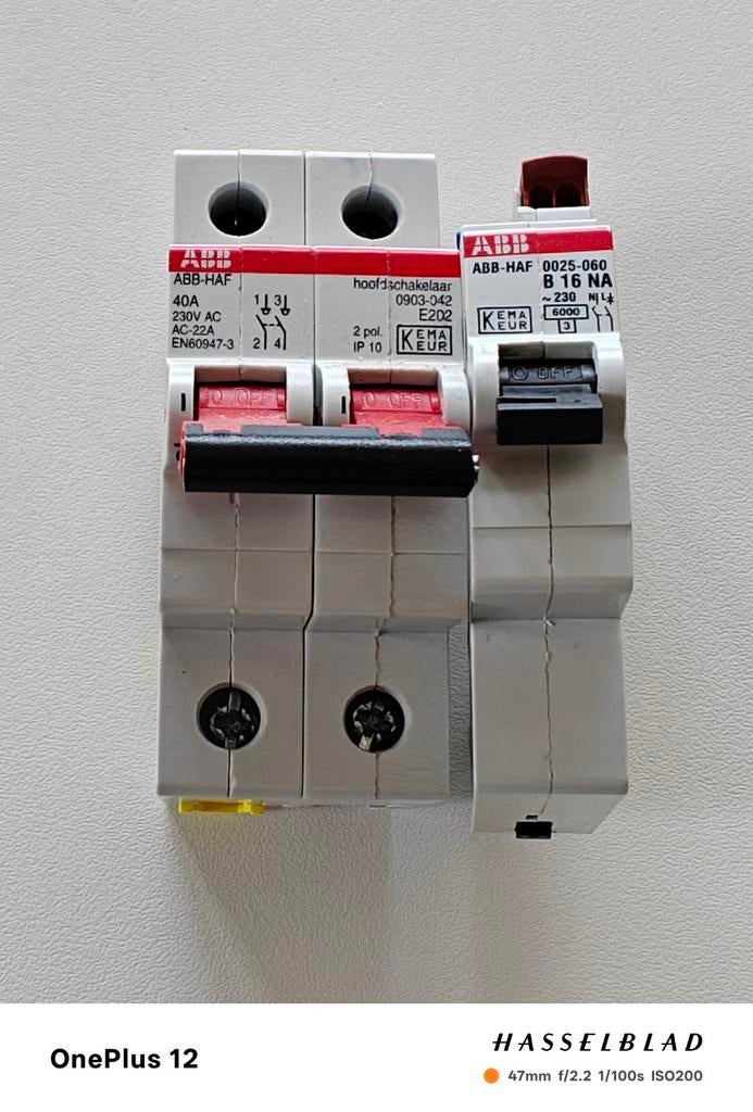 ABB-HAF hoofdschakelaar en ABB-HAF Automaat 16A, Ophalen of Verzenden, Nieuw, Schakelaar