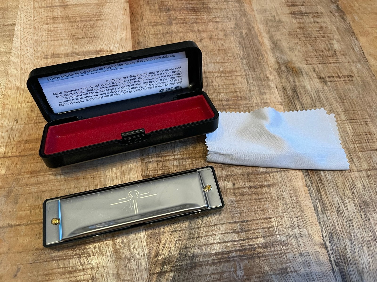 Mondharmonica met koffertje en instructies, Ophalen of Verzenden, Met koffer of doosje, Diatonisch, C-mondharmonica