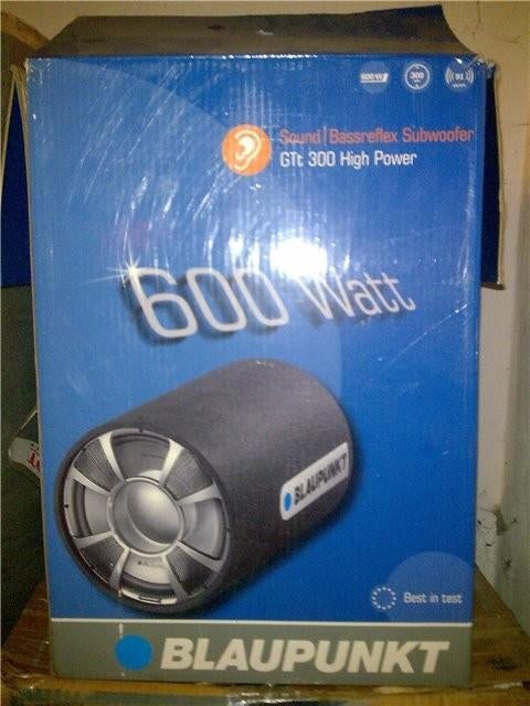Blaupunkt GTt 300 Bassreflex Subwoofer 600 Watt, Ophalen of Verzenden, Nieuw