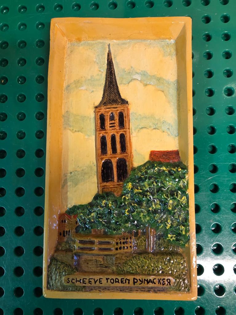 Pijnacker scheve toren, Antiek en Kunst, Antiek | Wandborden en Tegels, Ophalen of Verzenden