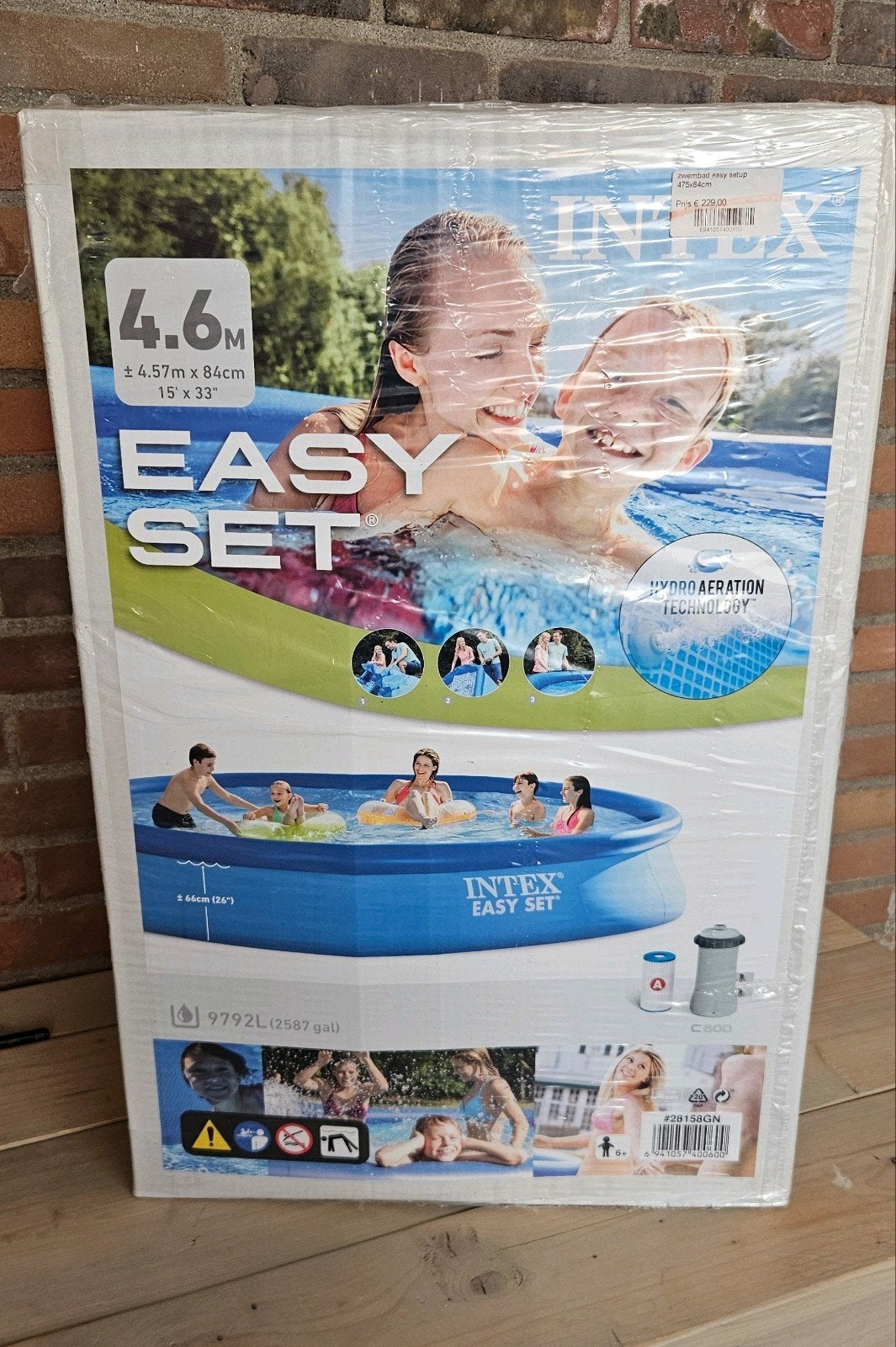 Intex Easy Set Opzetzwembad - 4.57m x 84cm, Ophalen, 80 tot 120 cm, Rond, 300 cm of meer