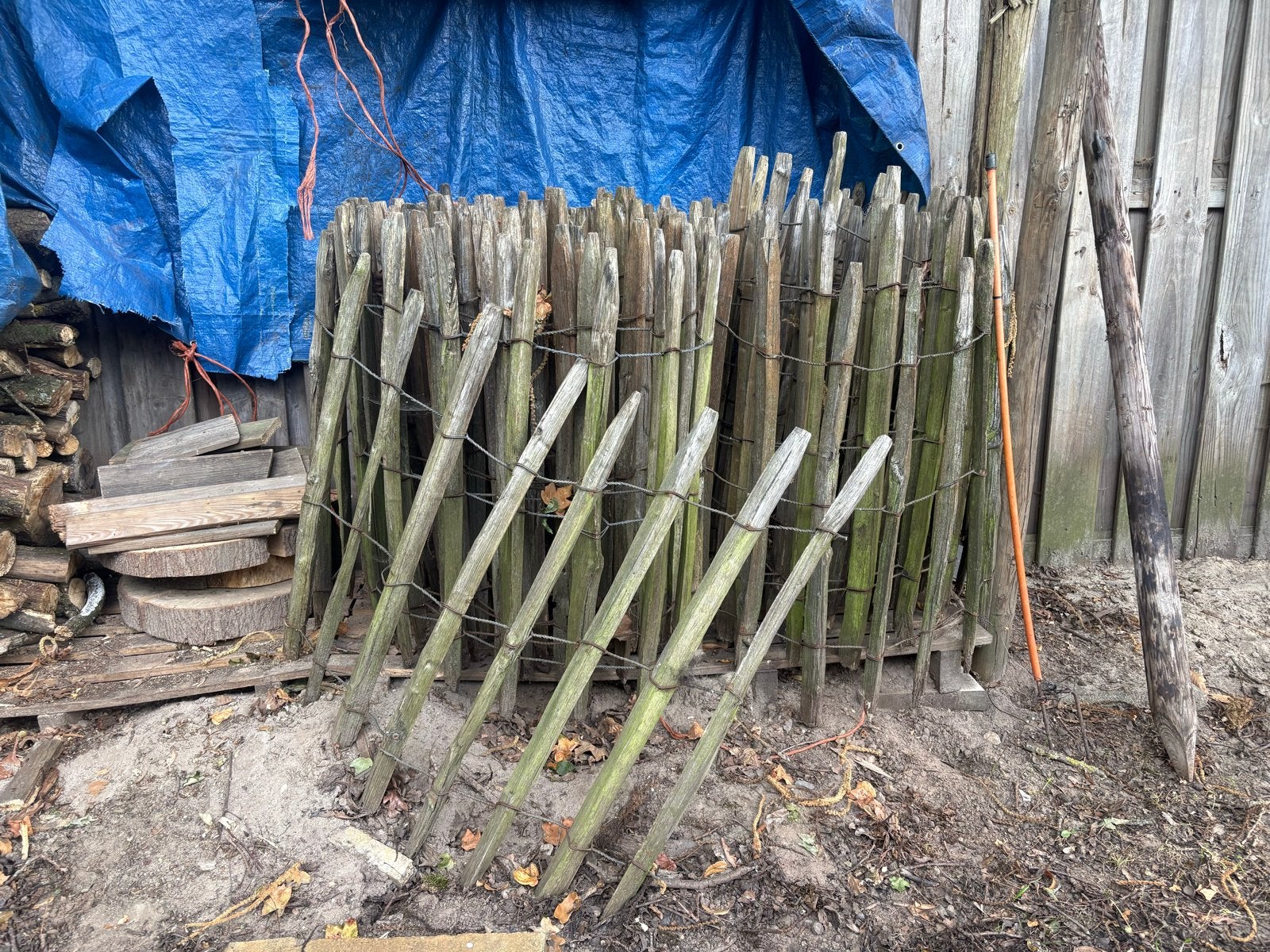 Gebruikt houten tuinhek - diverse lengtes beschikbaar, Tuin en Terras, Ophalen, Gebruikt, Hout, Tuinhek