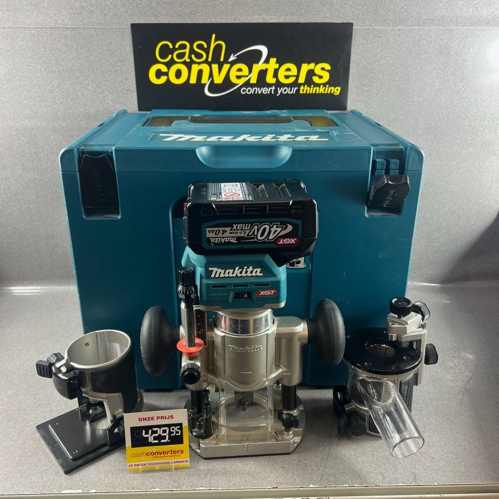 Makita RT002GZ Bovenfrees kantenfrees op accu | 412211, Doe-het-zelf en Verbouw, Gebruikt, Accu, Ophalen of Verzenden, Makita
