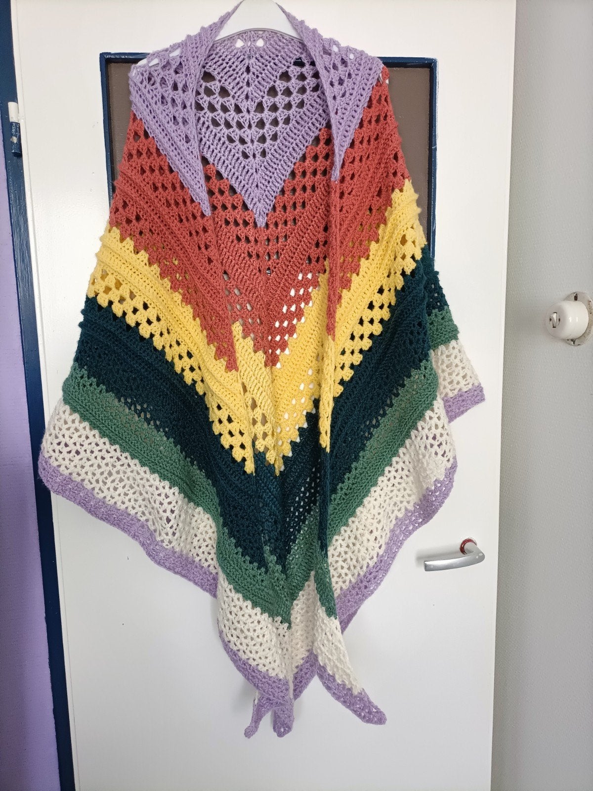 omslagdoek in heldere kleuren, Eigen gehaakt, Ophalen of Verzenden, Nieuw