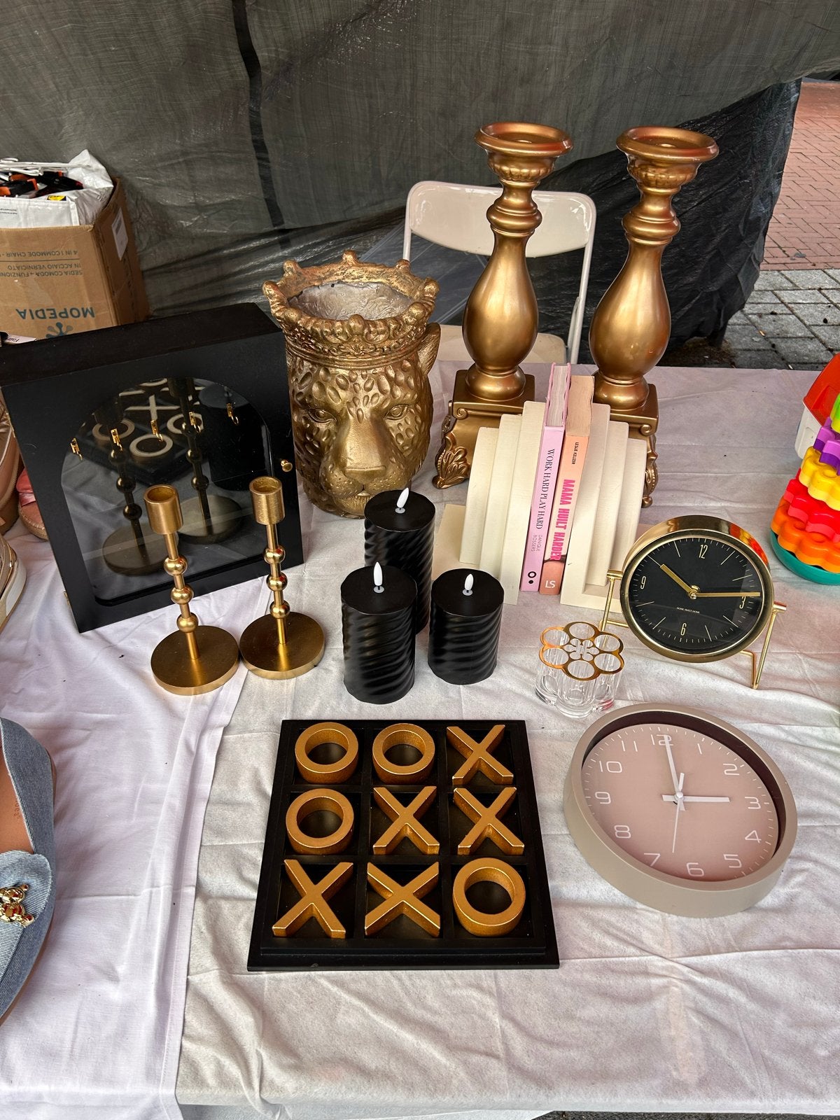 Woonaccessoires Zwart Goud Beige - Hotel Chique Stijl, Ophalen of Verzenden, Zo goed als nieuw, Zwart, Overige stijlen
