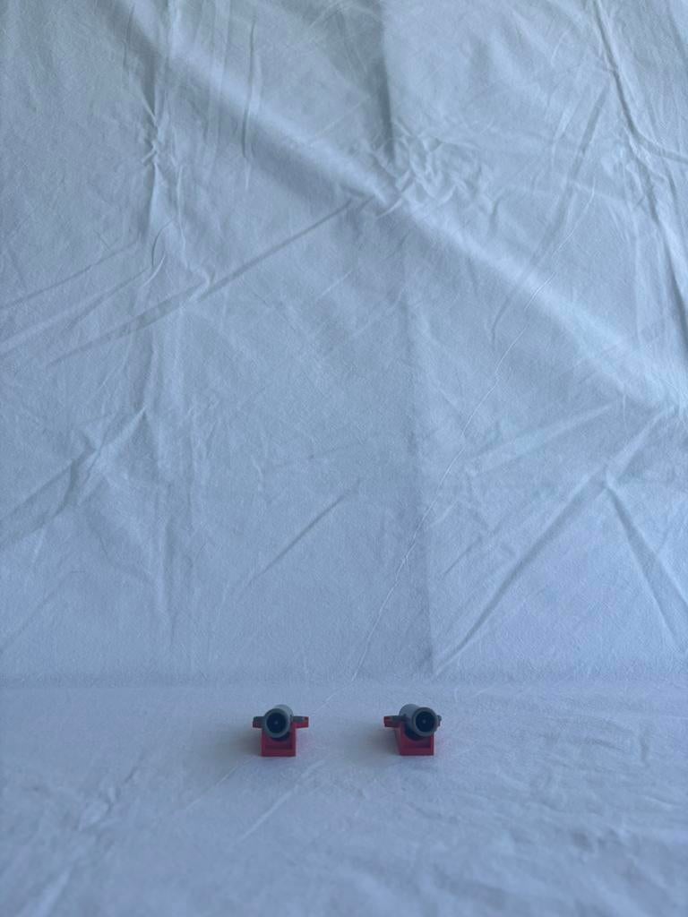 Lego donkergrijs (oude kleur) kanonnen met houder, Kinderen en Baby's, Speelgoed | Duplo en Lego, Zo goed als nieuw, Lego, Castle