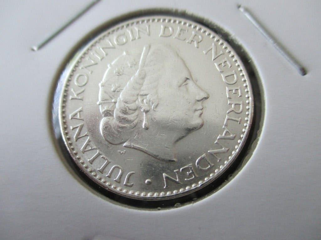 Gulden 1964, 1 gulden, Koningin Juliana, Zilver, Ophalen of Verzenden