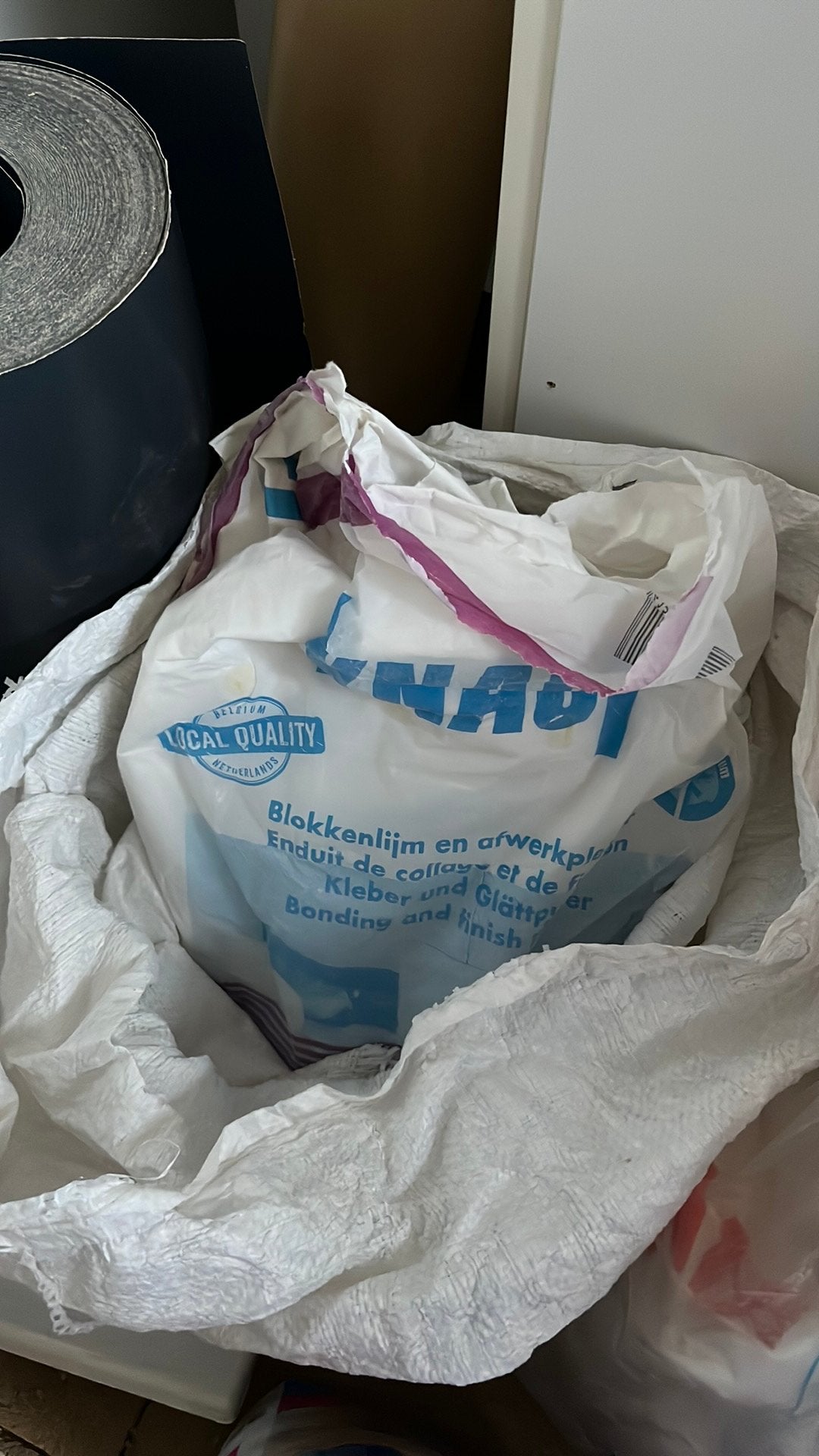 Knauf blokkenlijm en afwerkpleister, fix & finish, Ophalen, Zo goed als nieuw