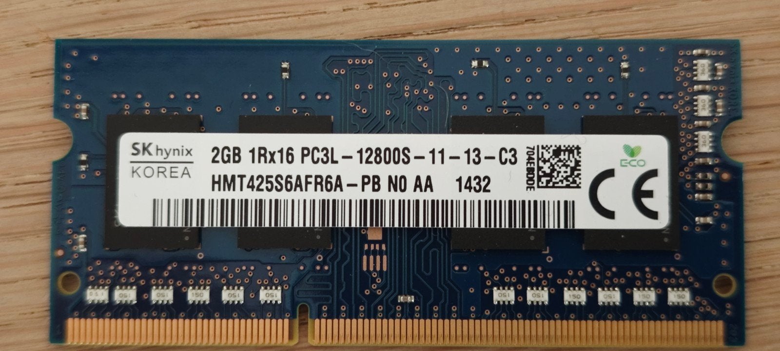 SK Hynix 2GB DDR3 SODIMM RAM, Gebruikt, DDR3, Ophalen of Verzenden, 2 GB