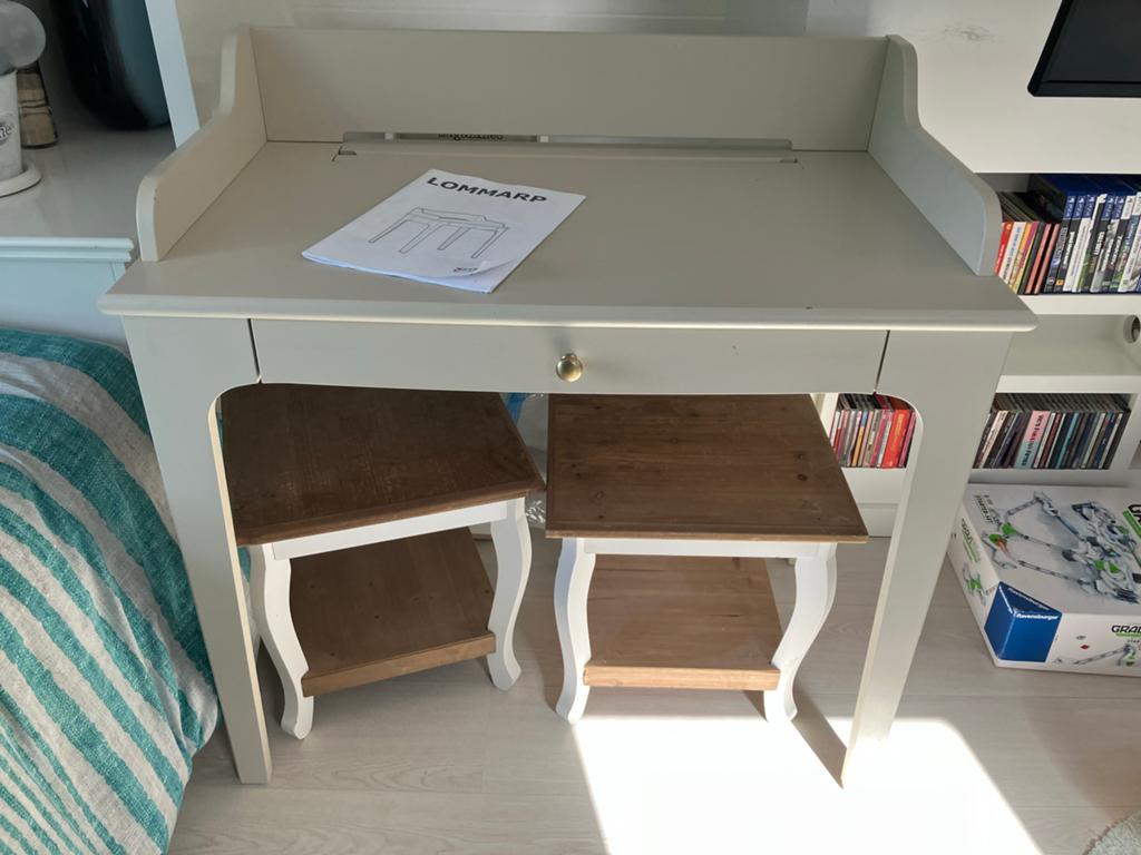 IKEA LOMMARP Bureau - Wit/Beige, Gebruikt, Ophalen, Overige typen, Gebruikt, Spaanplaat of MDF
