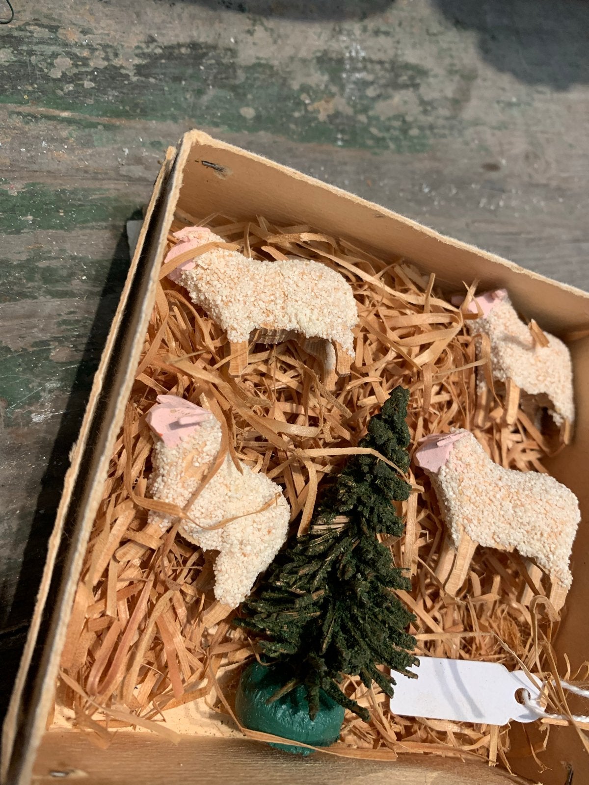 #kerst schaapjes erzgebirge kerst set, Diversen, Kerst, Gebruikt, T, Ophalen of Verzenden, N