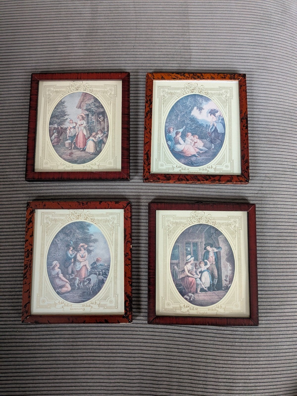 Complete set van 4 vintage schilderijtjes - William Hamilton, Ophalen of Verzenden