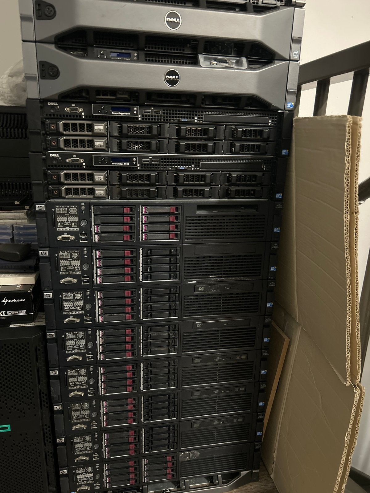 Dell PowerEdge en HP ProLiant Server Rack, Computers en Software, Ophalen, Gebruikt, Onbekend, Hot swappable onderdelen