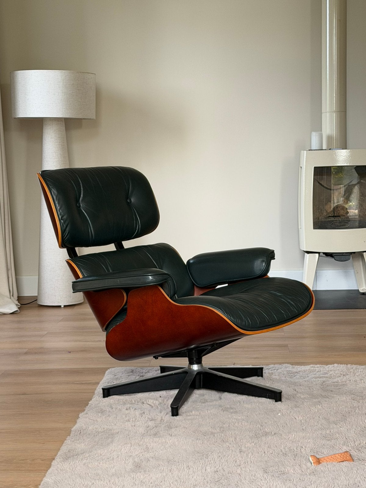 Herman Miller Eames Lounge Chair Groen Leer, Ophalen, Gebruikt, Overige kleuren, Eén