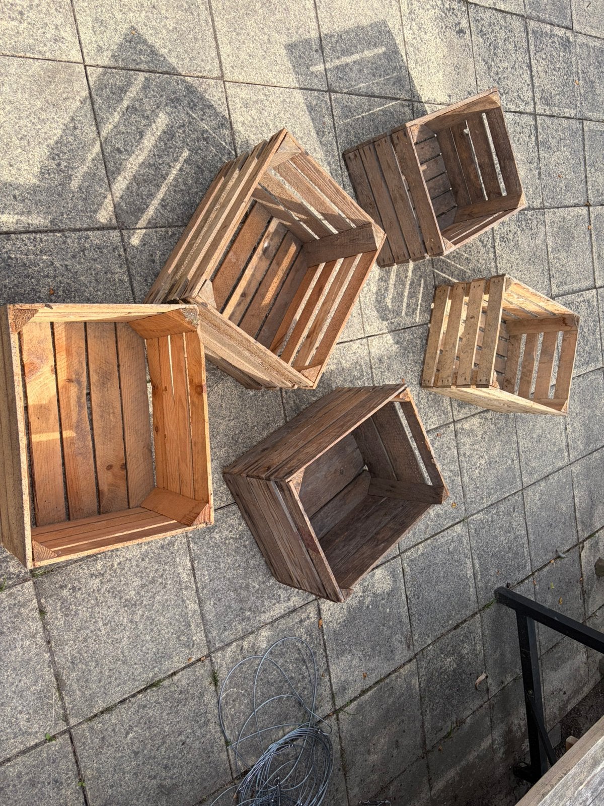 5x houten fruitkist / appelkist (ca. 50x40x30 cm), Ophalen of Verzenden, Zo goed als nieuw, Minder dan 50 cm