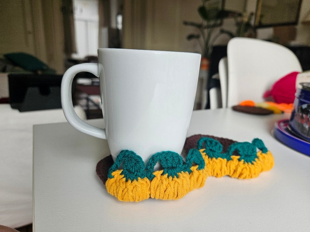 Handgemaakte Gehaakte Pompoen Onderzetters, Hobby en Vrije tijd, Ophalen, Nieuw, Haken, Overige typen
