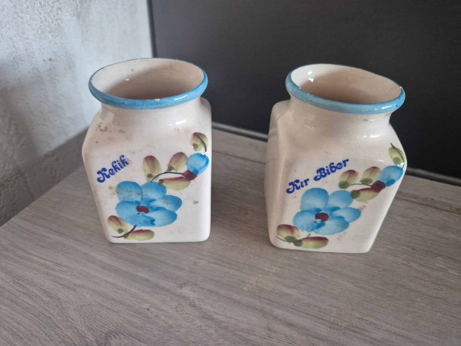 2 kruiden potjes, Voorraadpot, Ophalen of Verzenden, Zo goed als nieuw, Steen/keramiek