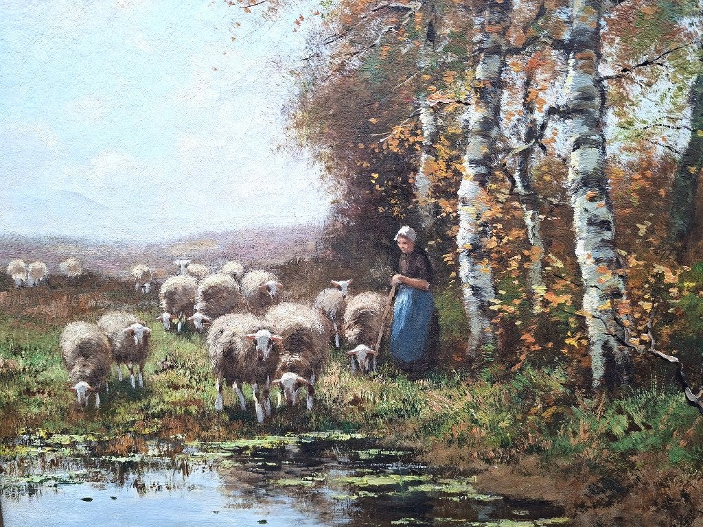 COR BOUTER , 1888-1966, Antiek en Kunst, Kunst | Schilderijen | Klassiek, Doek, Ophalen of Verzenden, Olieverf, Dieren
