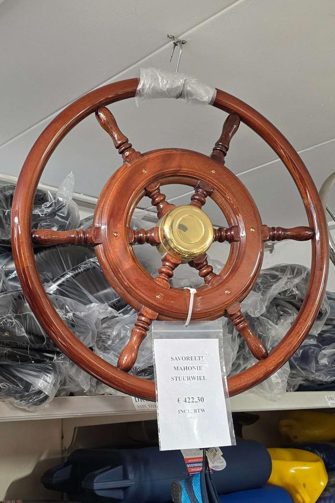 Savorelti Mahonie stuurwiel 56cm, Niet ingevuld, Nieuw, Motor en Techniek, Zeilboot of Motorboot
