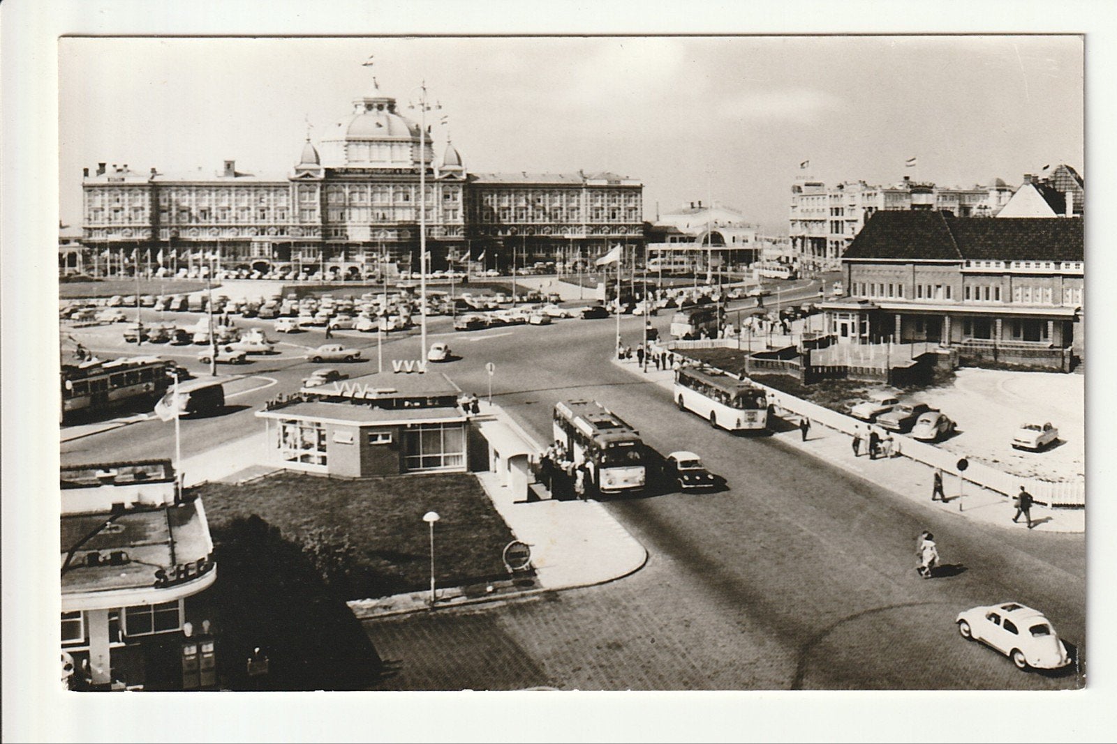 SCHEVENINGEN GEVERS DEYNOOTPLEIN KURHAUS HTM AEC VERHEUL BUS, Ophalen of Verzenden, 1960 tot 1980, Ongelopen, Zuid-Holland