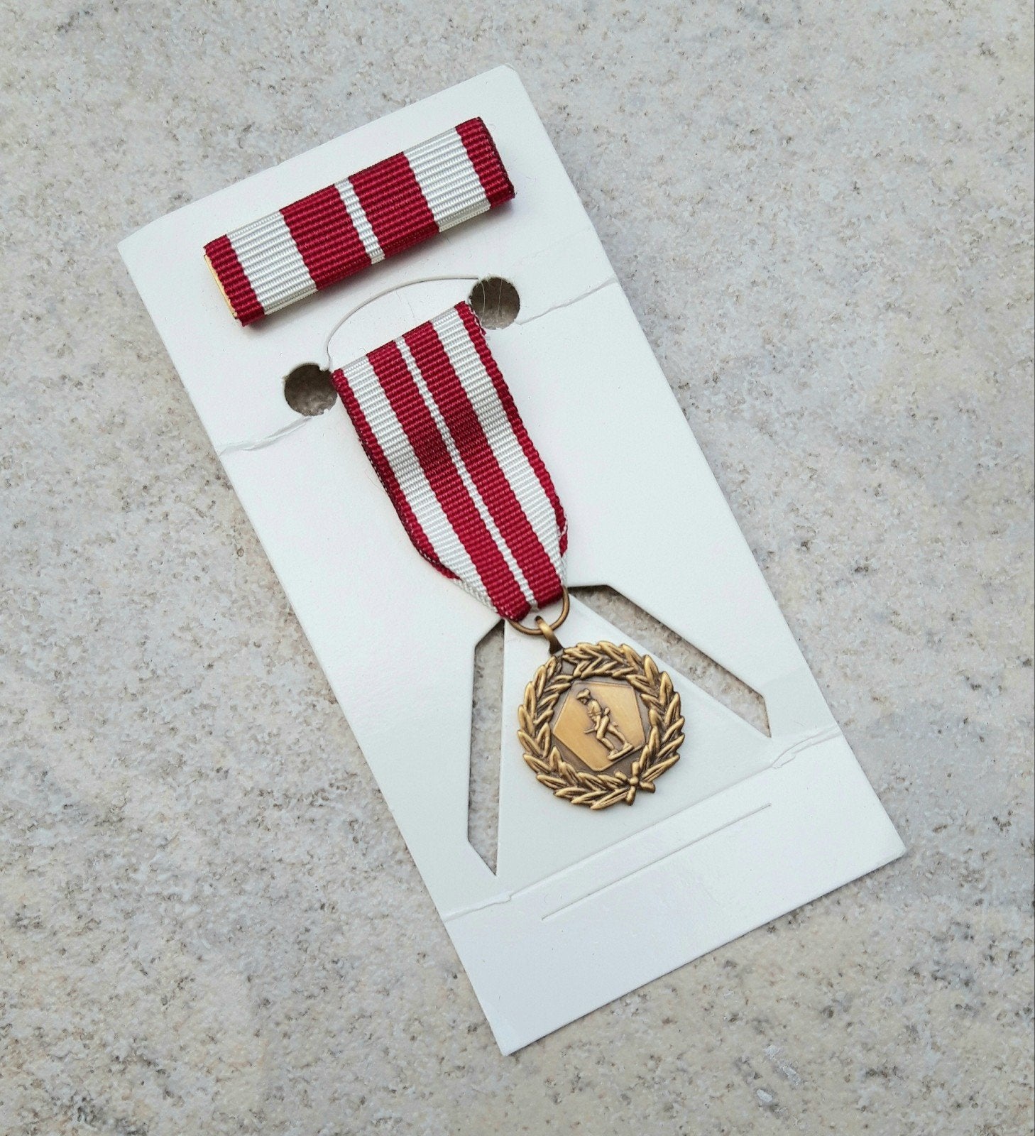 Miniatuurmedaille met baton, for Meritorius Service, USAVR, Verzenden, Landmacht, Amerika, Lintje, Medaille of Wings