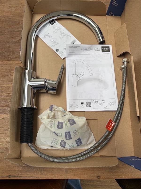 Grohe BauFlow - Keukenkraan, chroom 31538001, Ophalen of Verzenden, Nieuw, Chroom, Kraan
